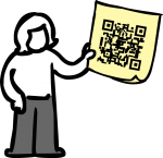 Qr code freehand drawings