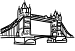 London bridge london uk freehand drawings