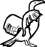 Cormorant freehand drawings