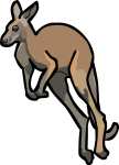 Kangaroo freehand drawings