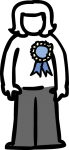 Ribbon badge freehand drawings