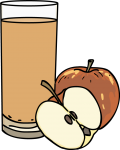 Apple juice freehand drawings