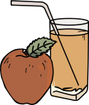 Apple juice freehand drawings