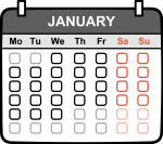 Calendar freehand drawings