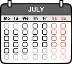 Calendar freehand drawings