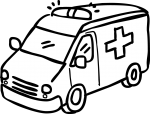 Ambulance freehand drawings