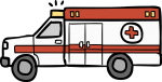 Ambulance freehand drawings