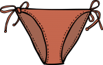 Bikini bottom women freehand drawings