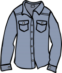 Denim shirt women freehand drawings