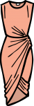 Draped dress women freehand drawings