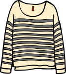 Fine knit jumper women freehand drawings