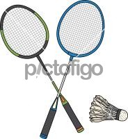 Badminton RacketFreehand Image