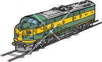 Diesel LocomotiveFreehand Image