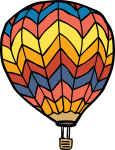 Hot Air Balloon freehand drawings
