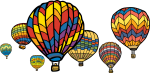 Hot Air Balloon freehand drawings