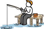 Fishing freehand drawings