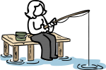 Fishing freehand drawings