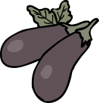 Eggplant freehand drawings