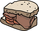 Bacon Sandwich freehand drawings