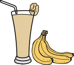 Banana juice freehand drawings