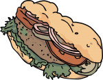 Doner kebab Sandwich freehand drawings