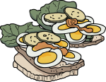 Egg Sandwich freehand drawings