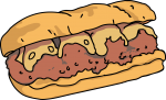 Meatball Parm Sub freehand drawings