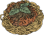 Marinara sauce Pasta freehand drawings