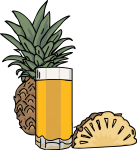 Pineapple Juice freehand drawings