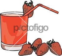 Strawberries juice