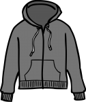 Hooded jacket women freehand drawings