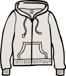 Hooded jacket women freehand drawings