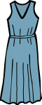 Maxi dress women freehand drawings