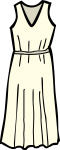 Maxi dress women freehand drawings