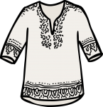 Patterned tunic women freehand drawings