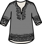 Patterned tunic women freehand drawings