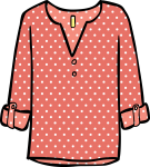 Patterned tunic women freehand drawings