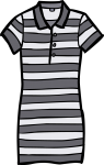 Polo shirt dress women freehand drawings