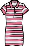 Polo shirt dress women freehand drawings