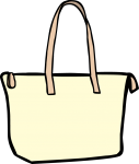 Shopper bag women freehand drawings