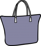 Shopper bag women freehand drawings