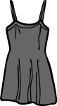 Short dress women freehand drawings