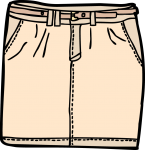 Short skirt women freehand drawings