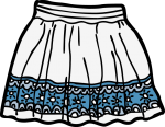 Short skirt women freehand drawings