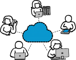 Cloud Computing freehand drawings