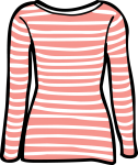 Striped top women freehand drawings