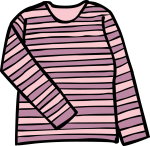 Striped top women freehand drawings
