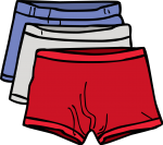 Boxer shorts men freehand drawings
