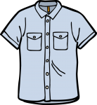 Denim shirt men freehand drawings