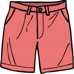 Denim shorts men freehand drawings